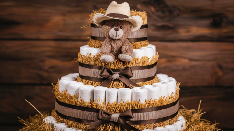 diaper cake ideas cowboy theme