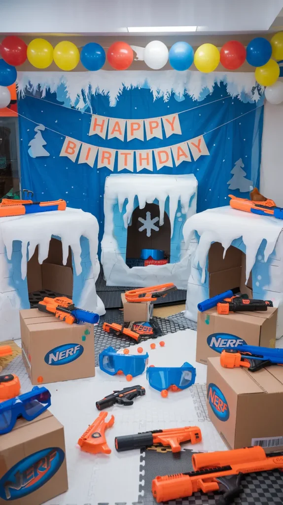 nerf birthday party ideas winter
