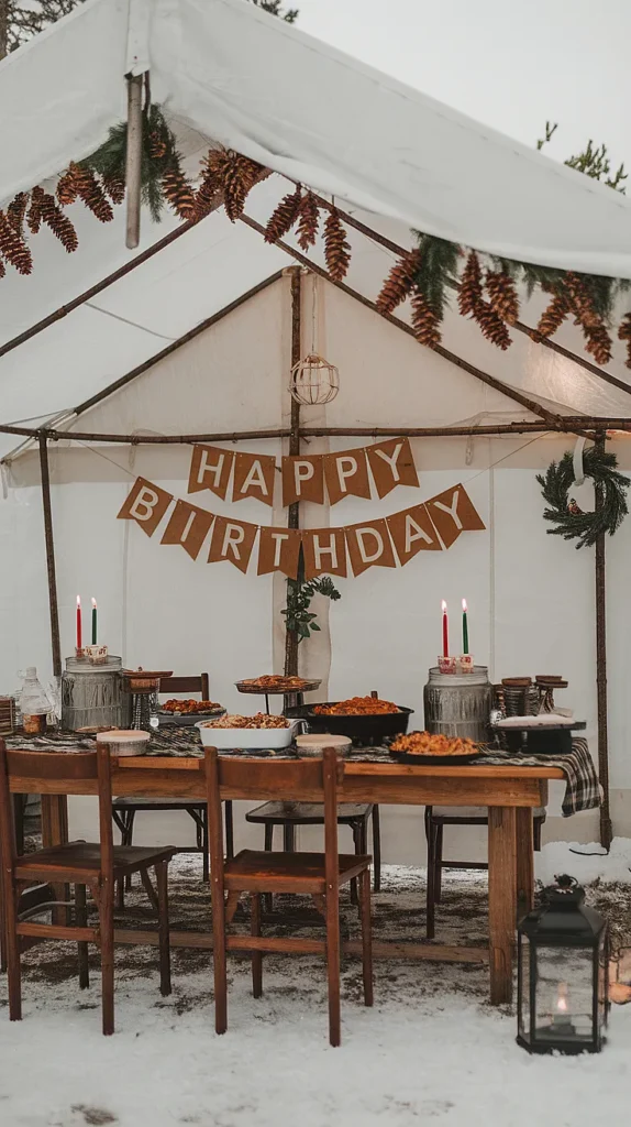 rustic winter birthday party ideas