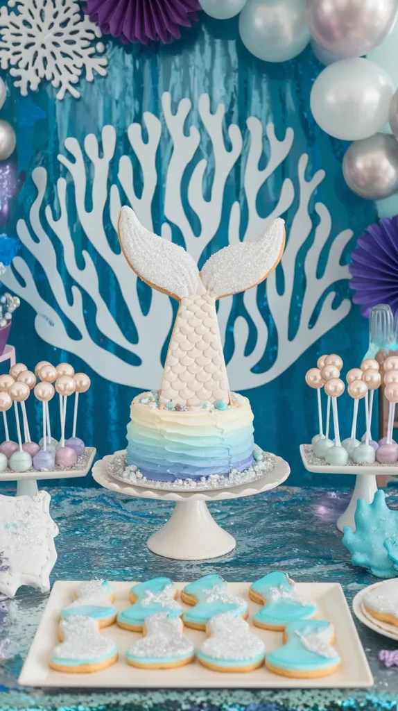 winter mermaid birthday party ideas