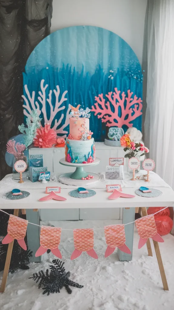 winter mermaid birthday party ideas