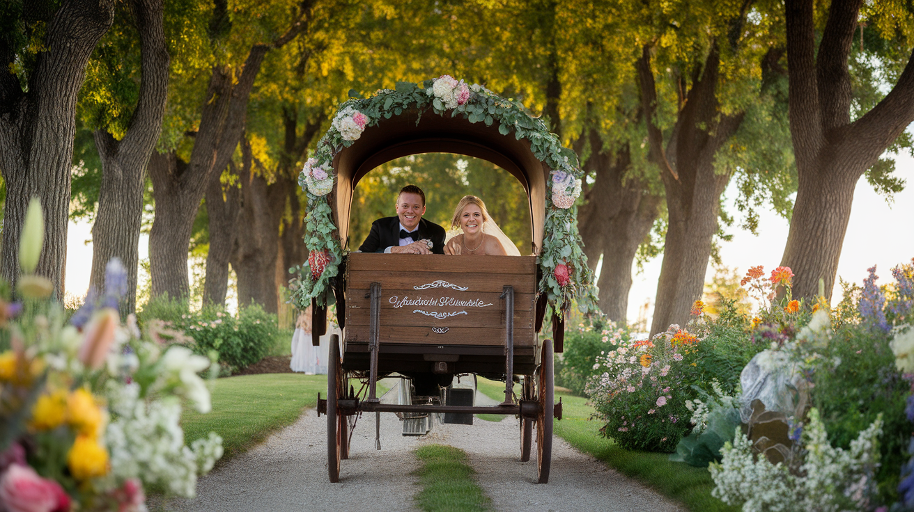 cowboy wedding entrance