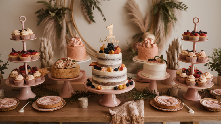 boho themed 1st birthday party
