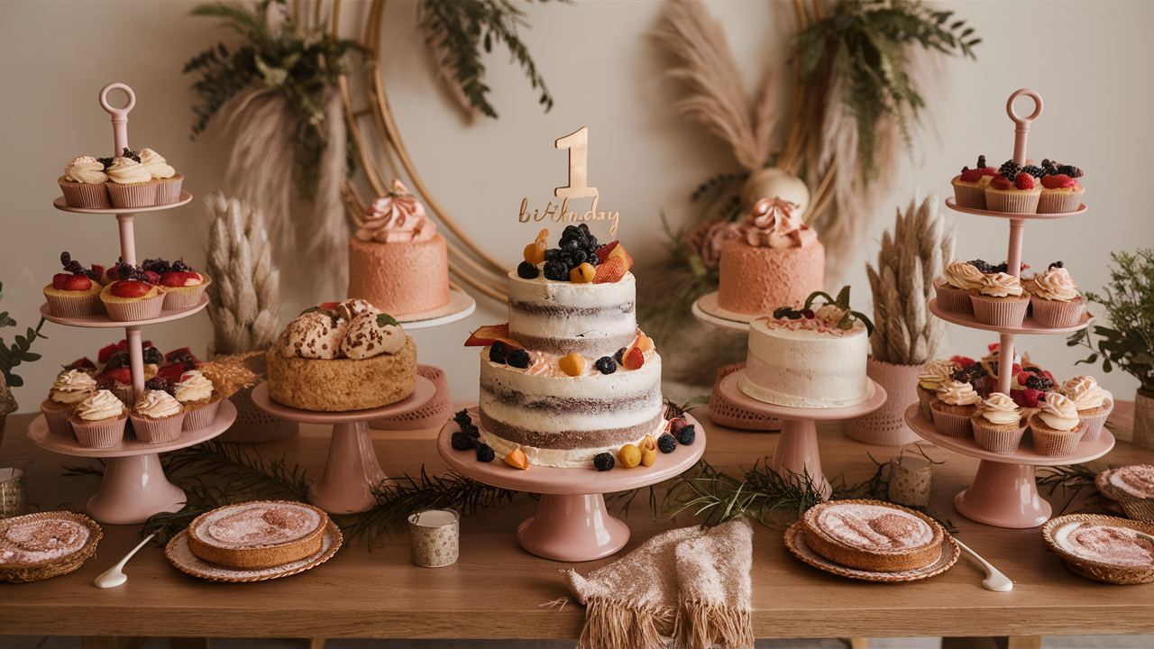 boho themed 1st birthday party