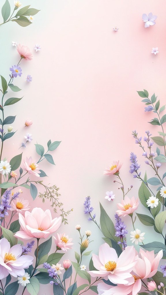 A beautiful arrangement of pastel flowers on a soft background, perfect for spring wedding colors.