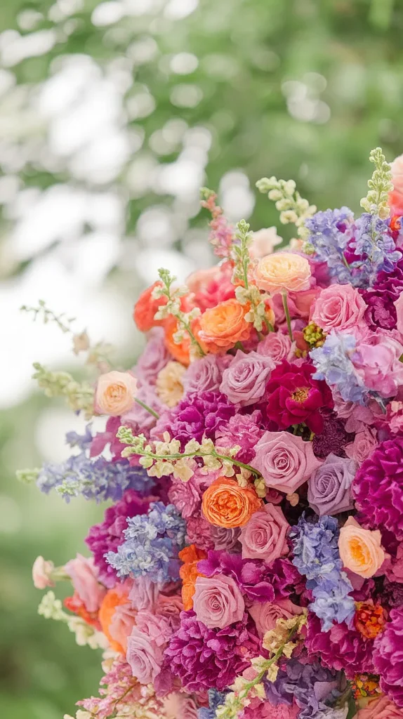 wedding flowers colorful