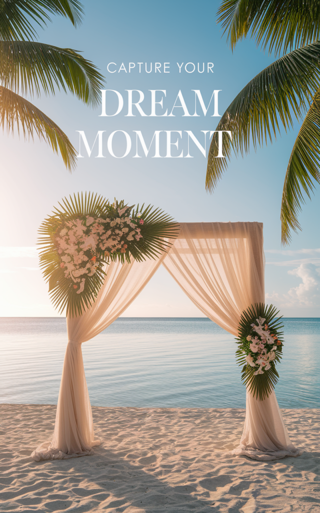 tropical wedding arch
