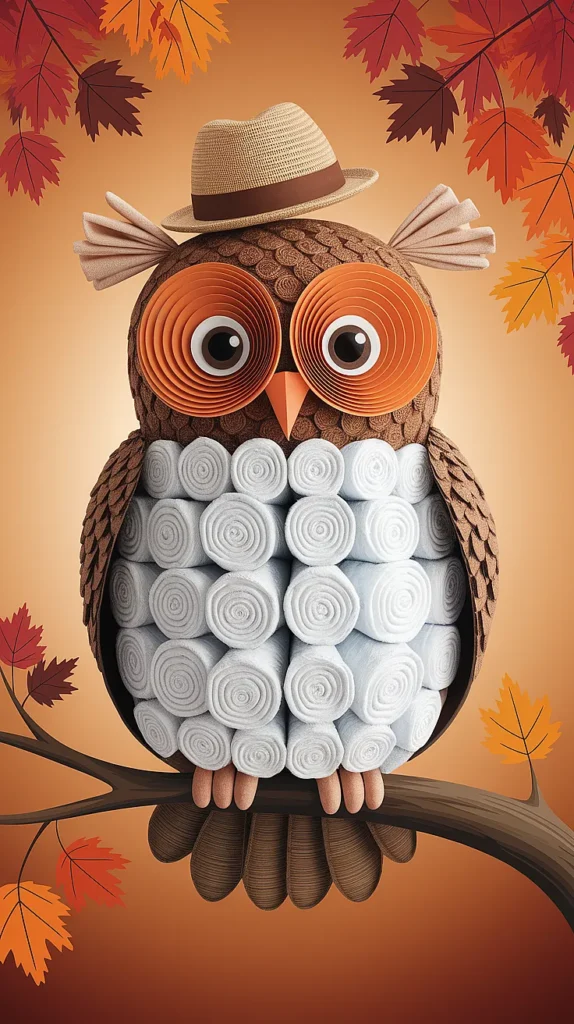 Owl Diaper Cake