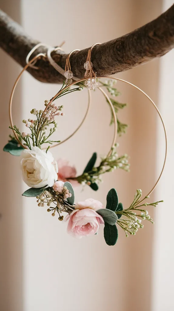 Rustic Hoop Centerpieces