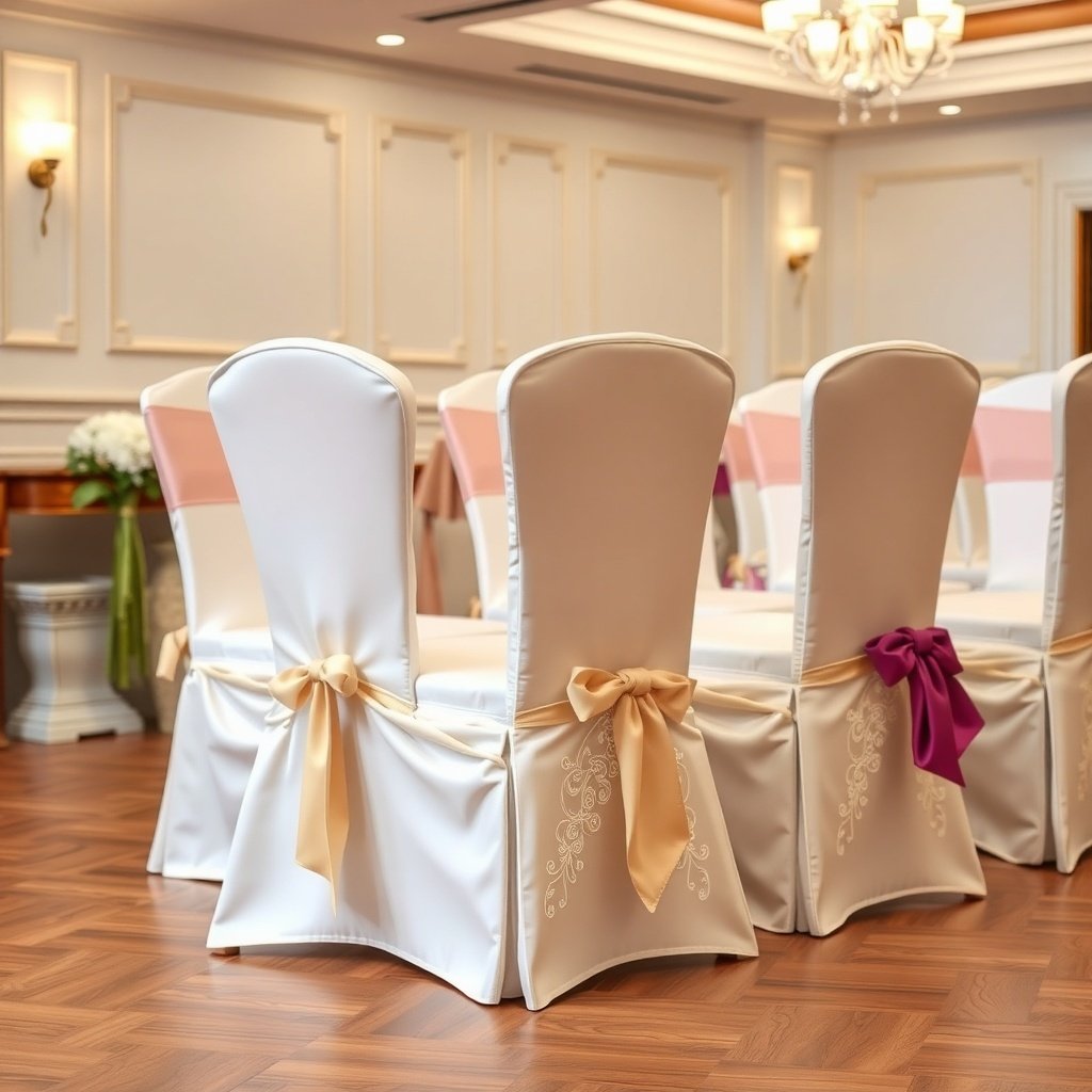 50 Stunning Wedding Night Room Decoration Ideas Elegant chair covers with bows in a wedding setting
