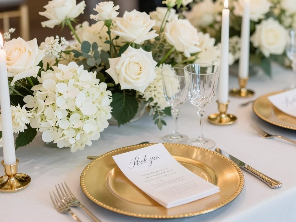 Pinterest-worthy luxury wedding table setting with elegant details Pinterest-worthy luxury wedding table setting with elegant details
