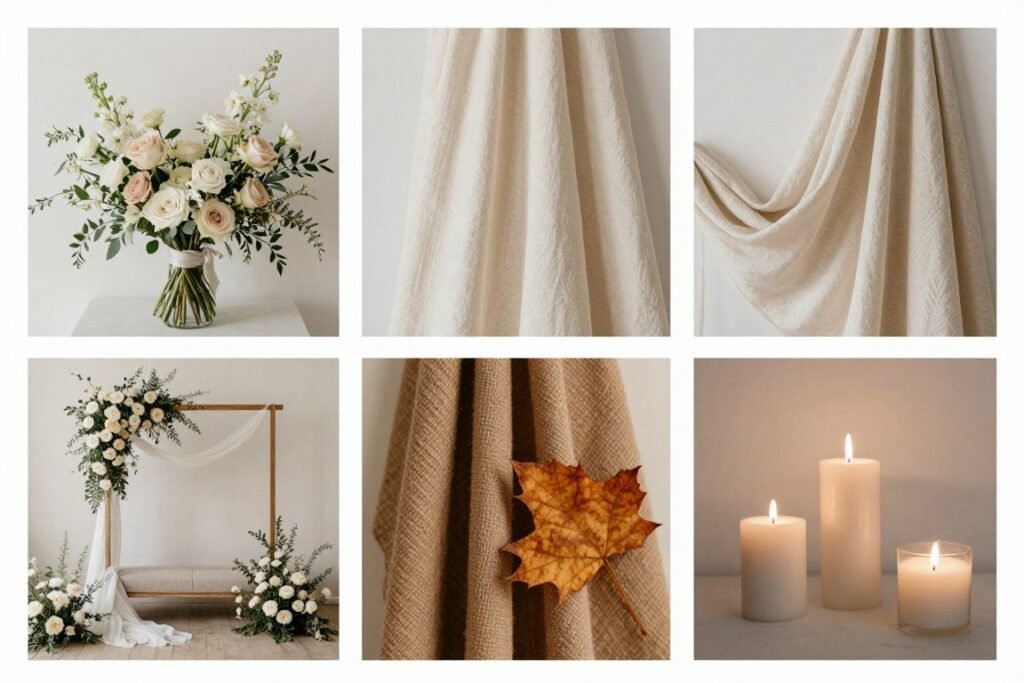Four season neutral wedding mood boards Four season neutral wedding mood boards