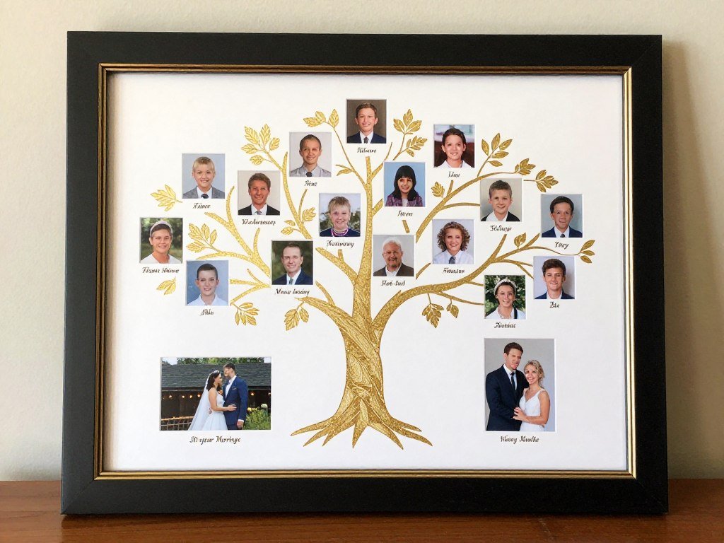 Beautiful family tree artwork showing multiple generations Beautiful family tree artwork showing multiple generations