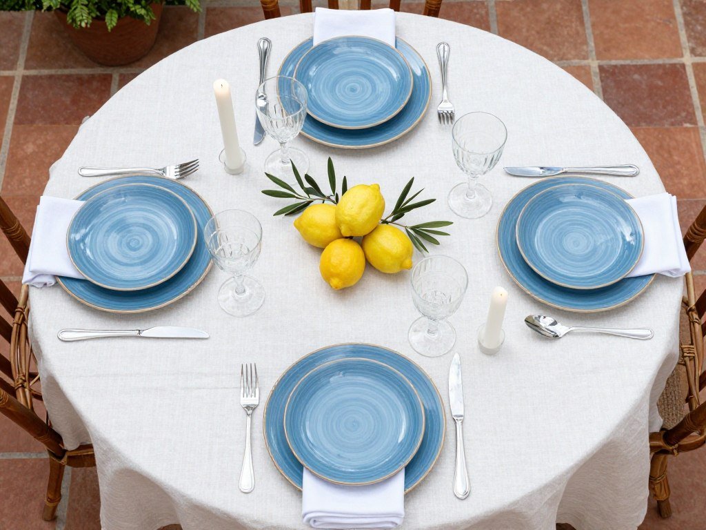 Step by step Italian garden dinner party table setting Step by step Italian garden dinner party table setting