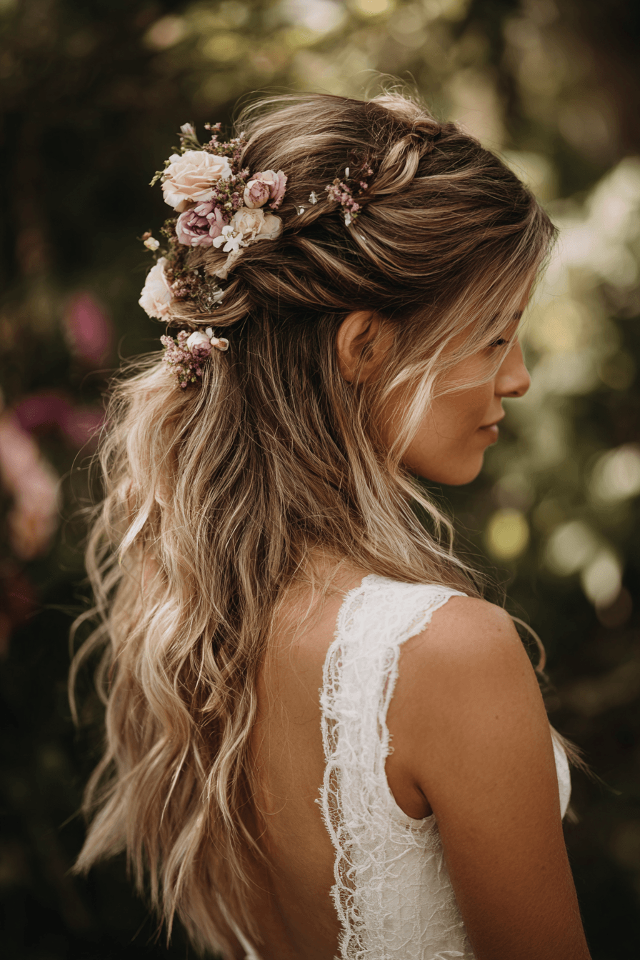 27 Classy Half Up Half Down Wedding Hair Ideas for Elegant Brides