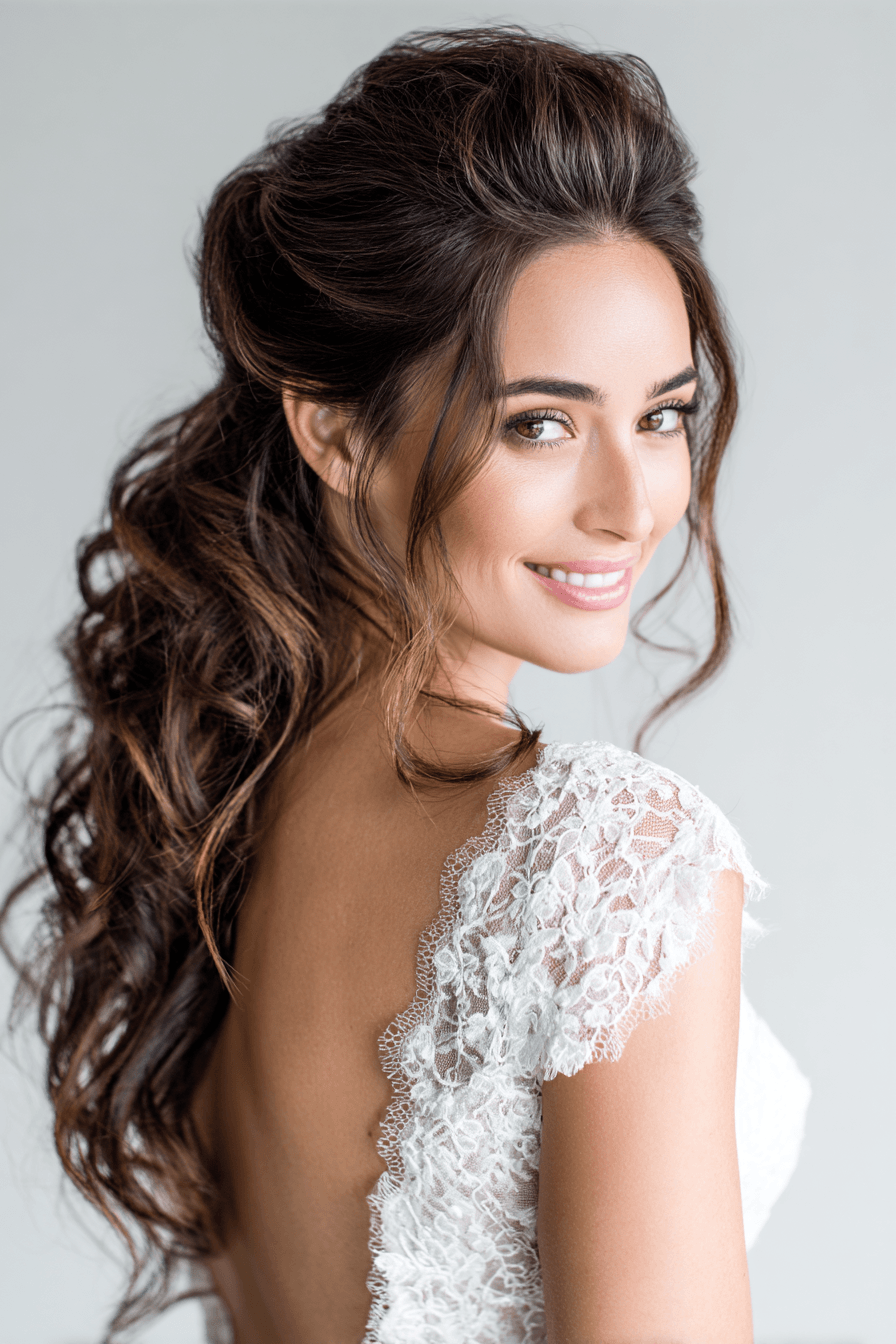 27 Classy Half Up Half Down Wedding Hair Ideas for Elegant Brides