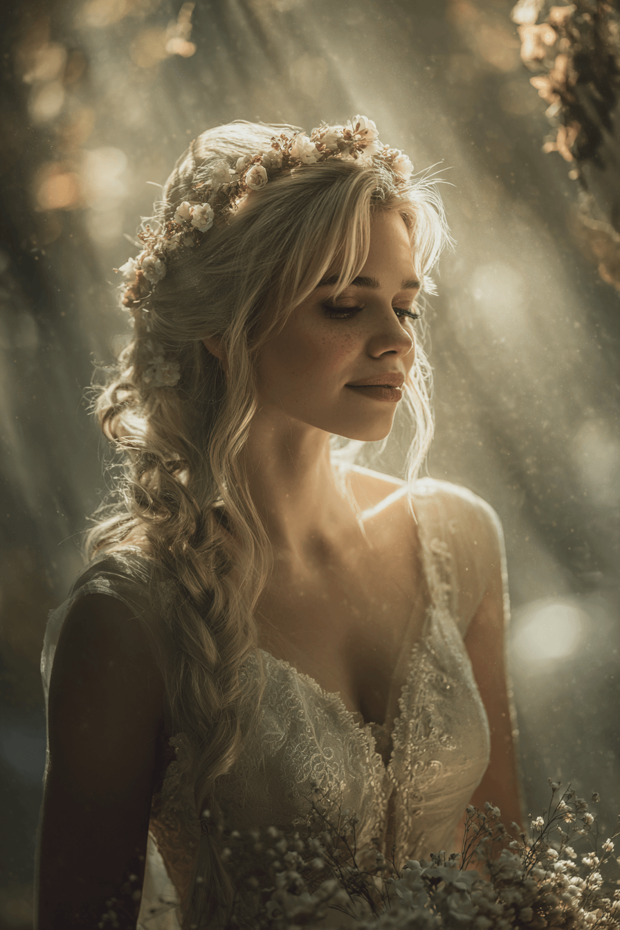 27 Classy Half Up Half Down Wedding Hair Ideas for Elegant Brides