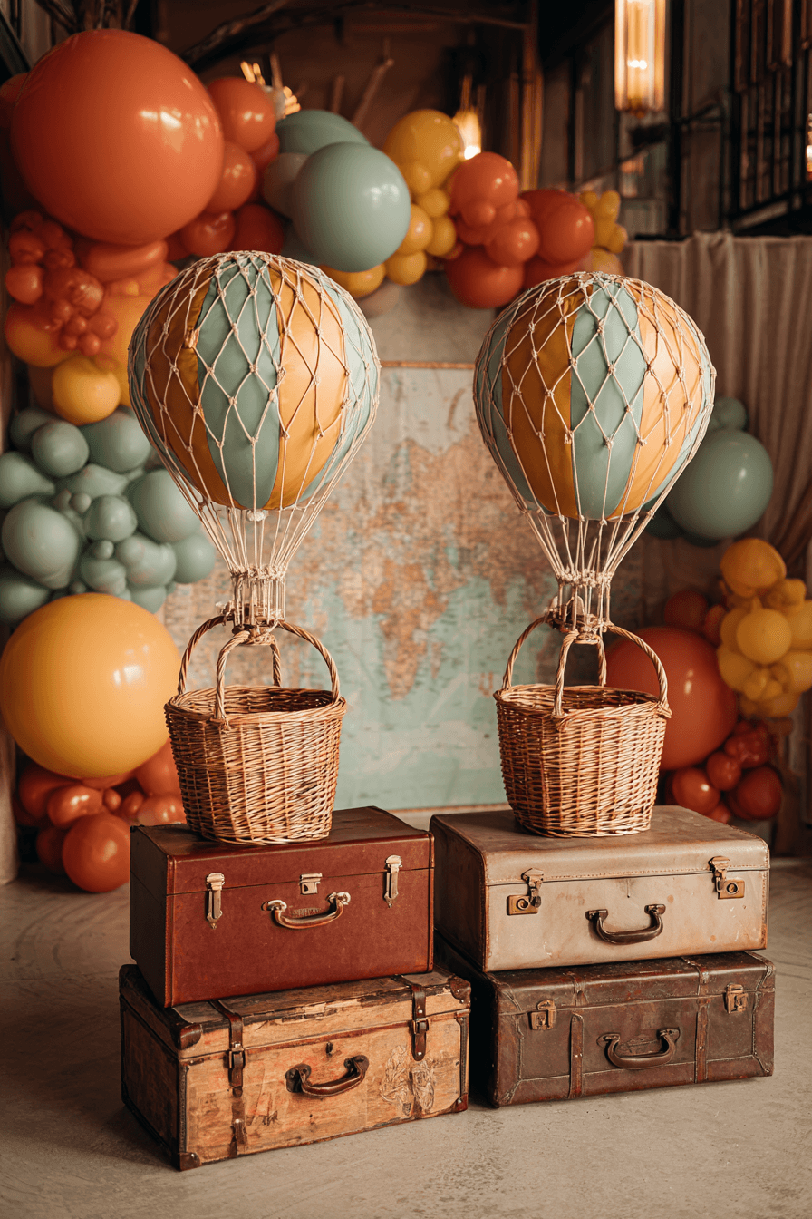 27 One Wonderful Adventure Hot Air Balloon First Birthday Party