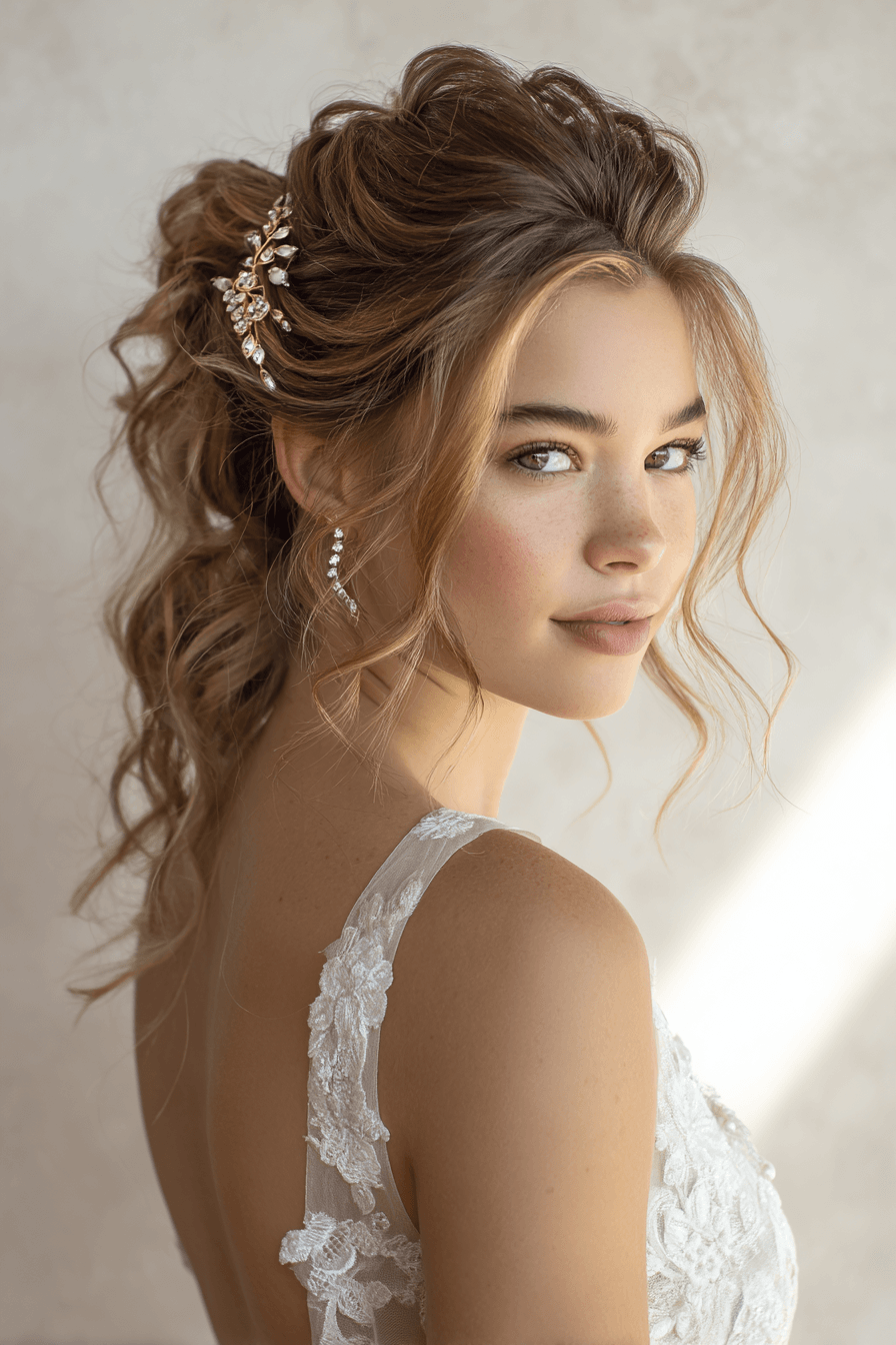 27 Classy Half Up Half Down Wedding Hair Ideas for Elegant Brides