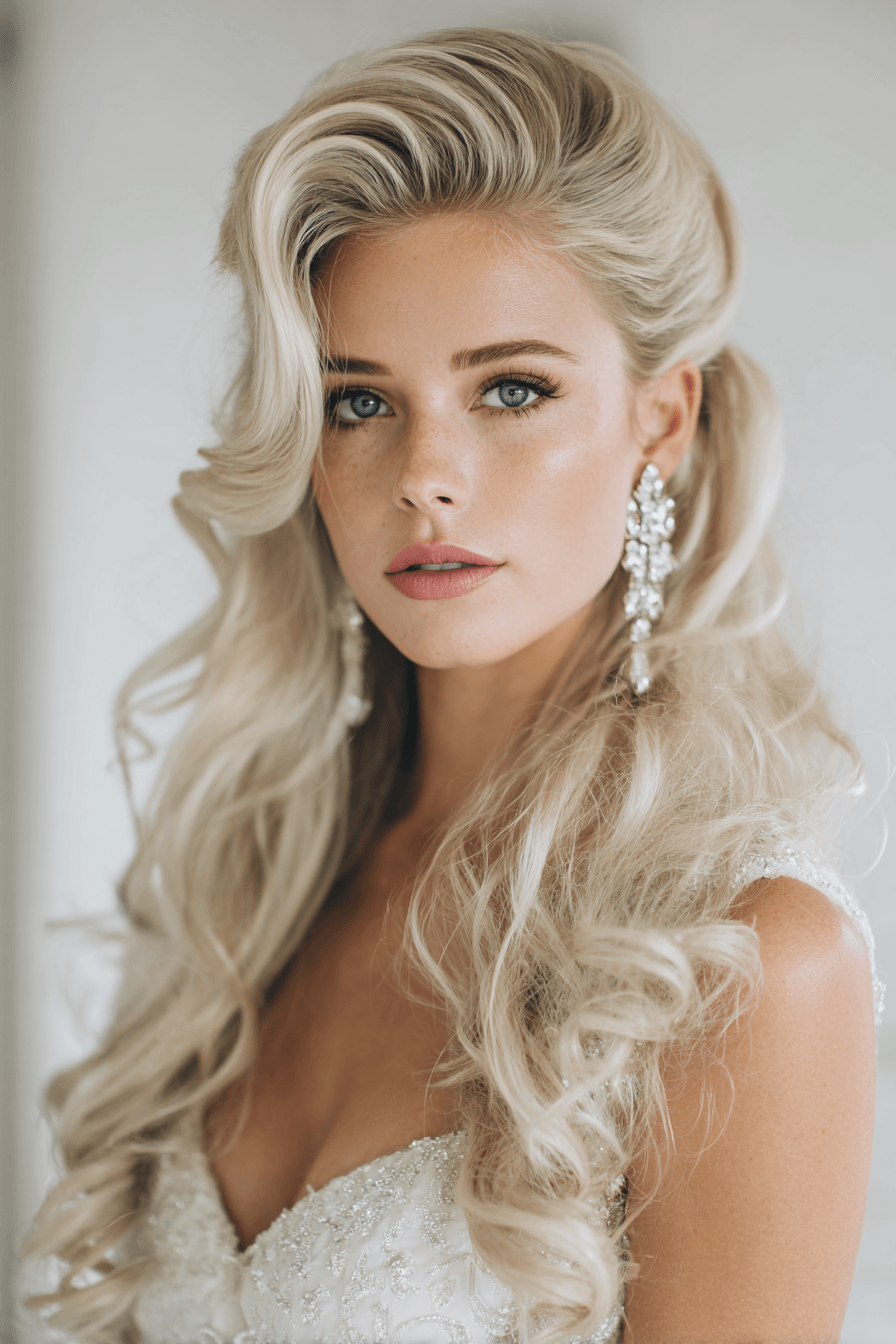 27 Classy Half Up Half Down Wedding Hair Ideas for Elegant Brides