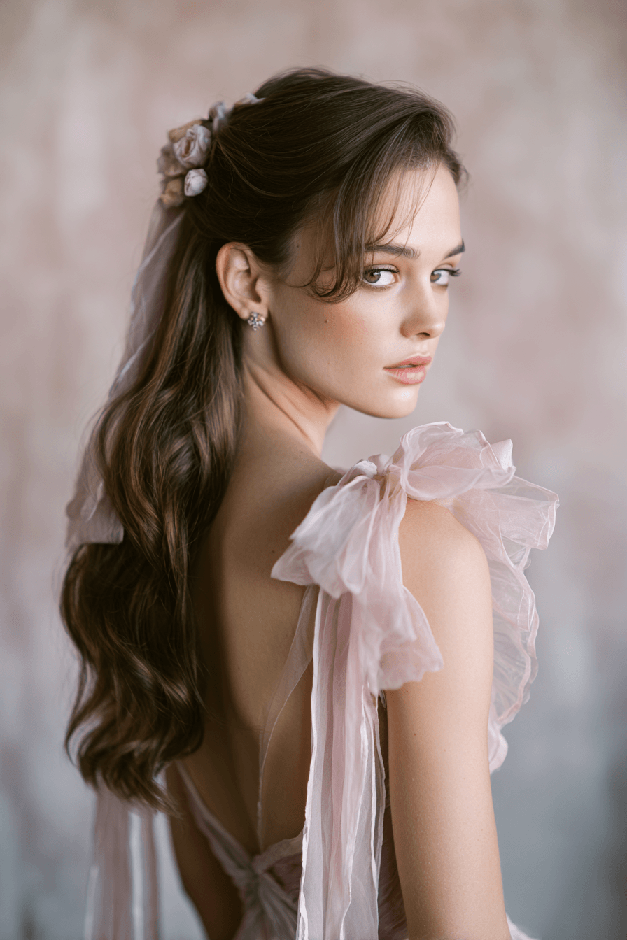 27 Classy Half Up Half Down Wedding Hair Ideas for Elegant Brides