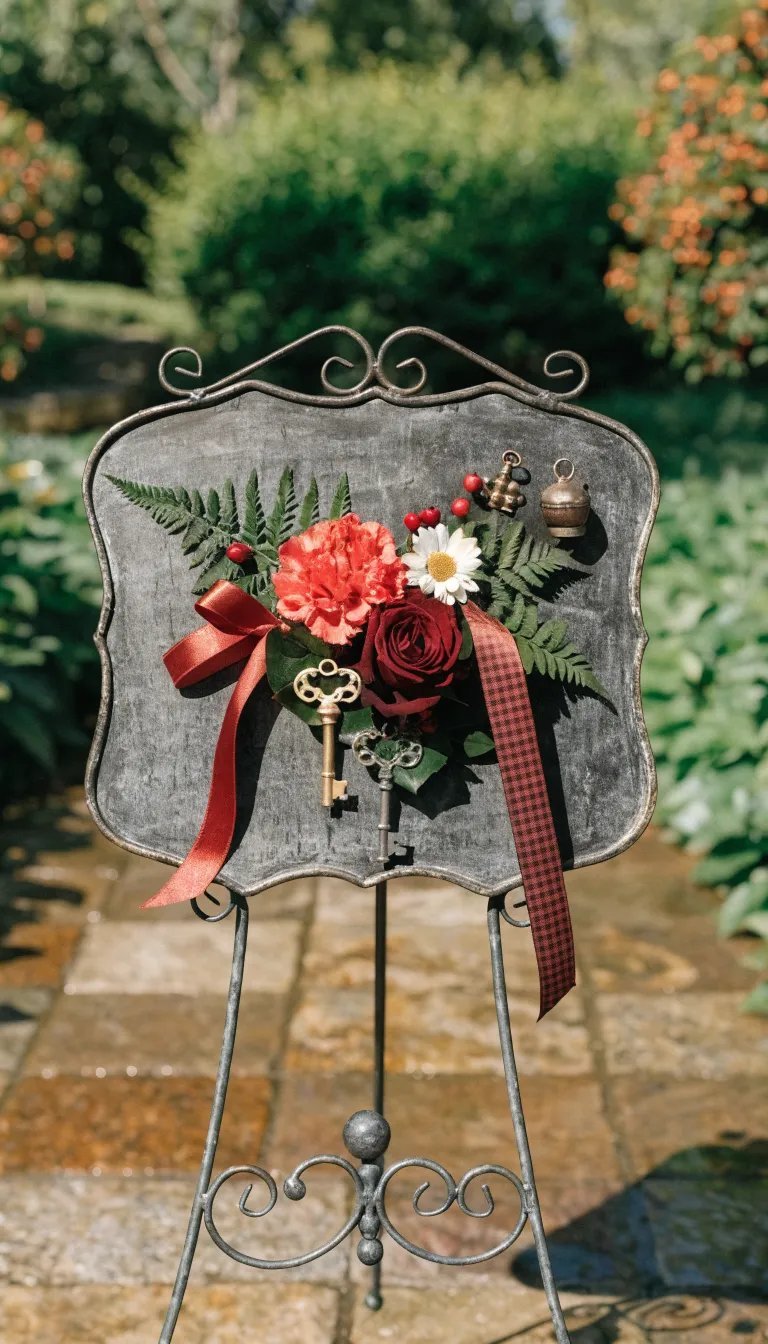 27 Beautiful Mother's Day Decor Ideas Decorative chalkboard sign with flowers and vintage items