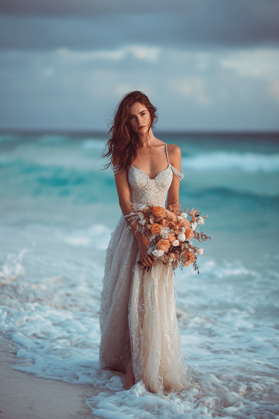 27 Flowy Beach Wedding Dress Ideas for a Romantic Coastal Wedding