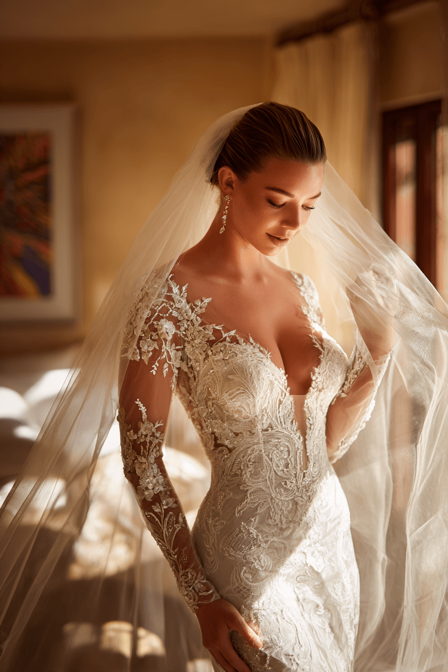 27 Stunning Mermaid Wedding Dresses with Sleeves for a Timeless Bridal Look