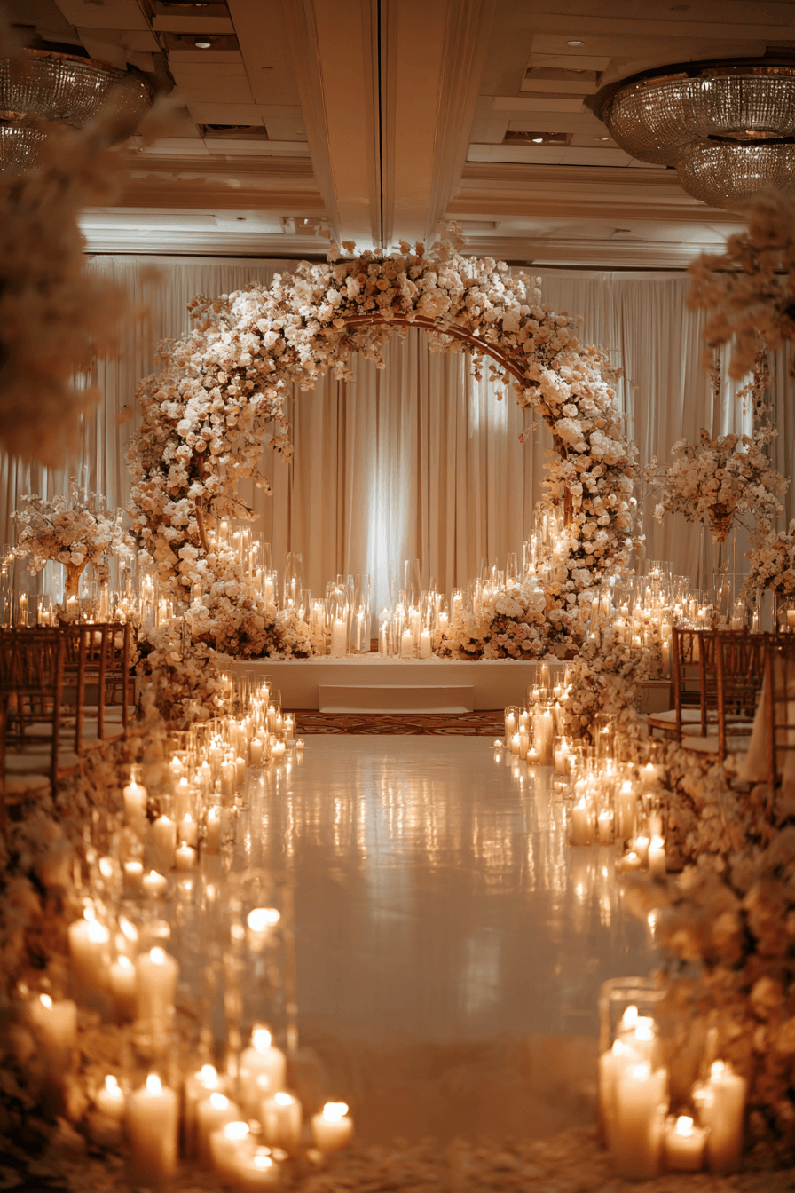 27 Romantic Circle Wedding Arch Decor Ideas
