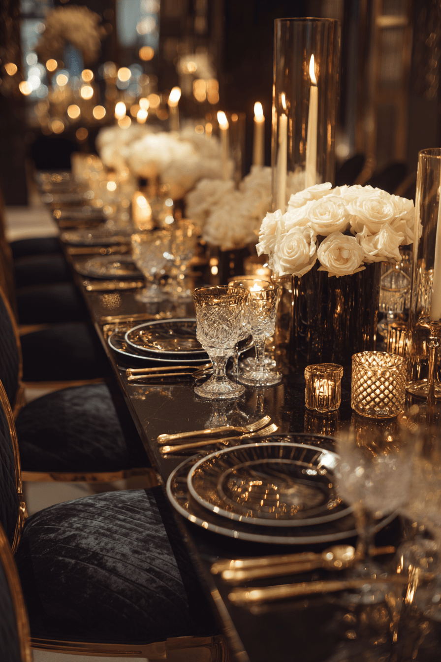 27 Black and Gold Dinner Party Ideas for a Luxurious Celebration