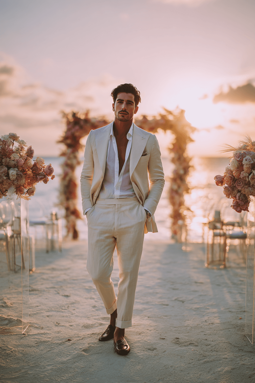 27 Beach Wedding Outfit Ideas for Men That Look Effortlessly Stylish