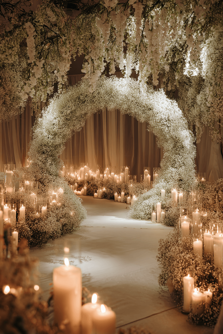 27 Romantic Circle Wedding Arch Decor Ideas