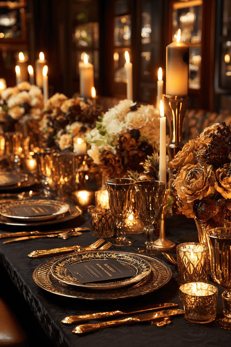 27 Black and Gold Dinner Party Ideas for a Luxurious Celebration