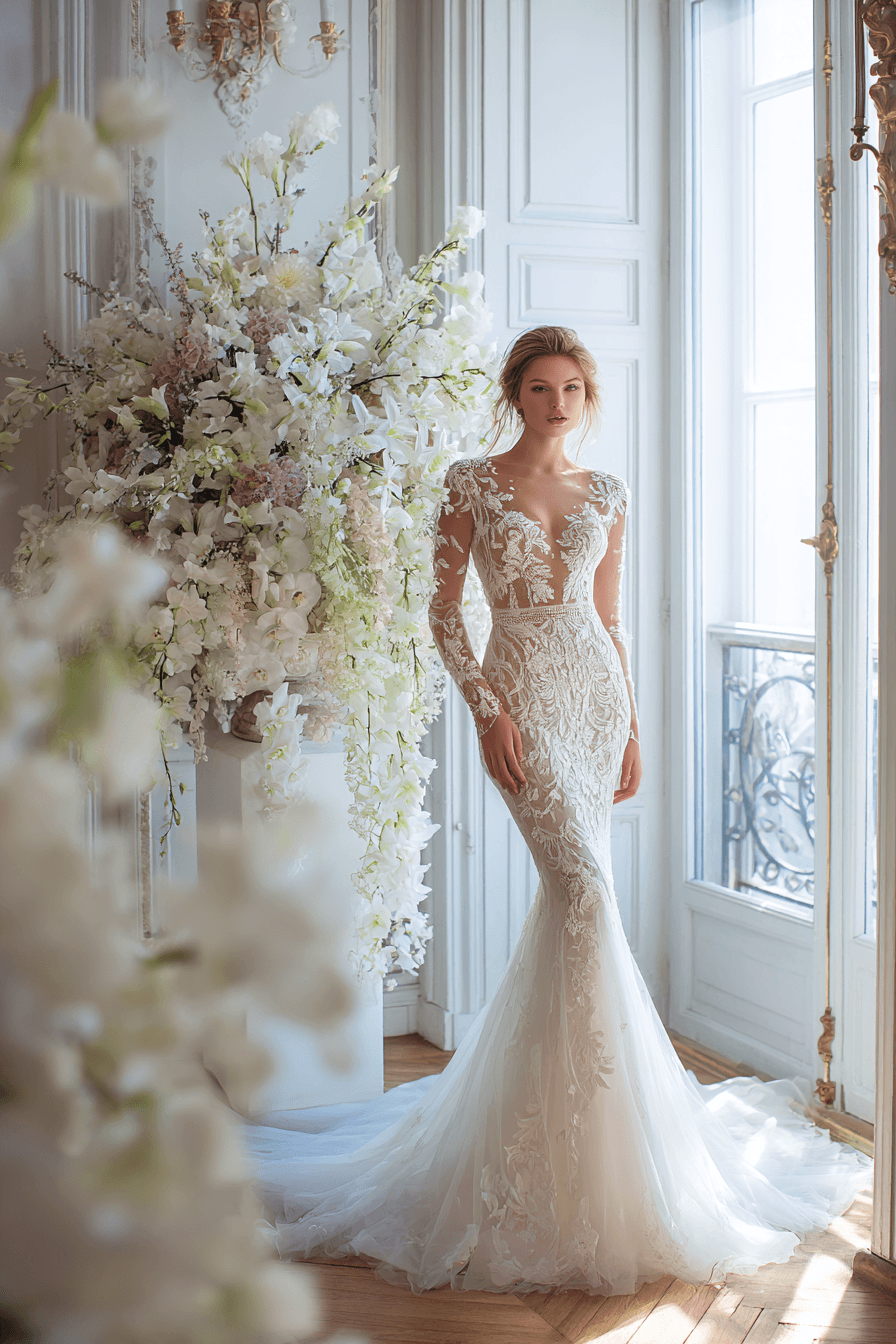 27 Stunning Mermaid Wedding Dresses with Sleeves for a Timeless Bridal Look