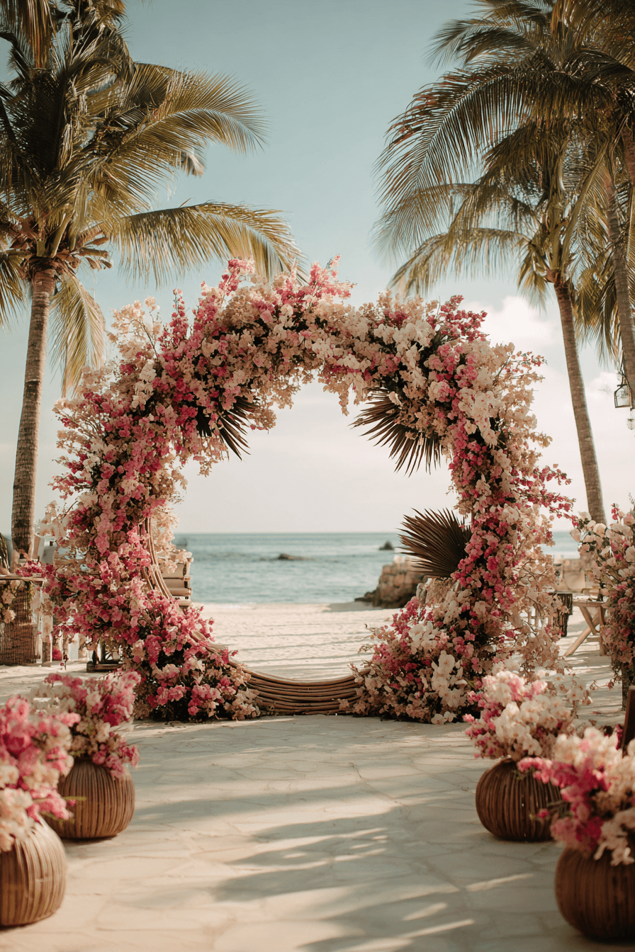 27 Romantic Circle Wedding Arch Decor Ideas