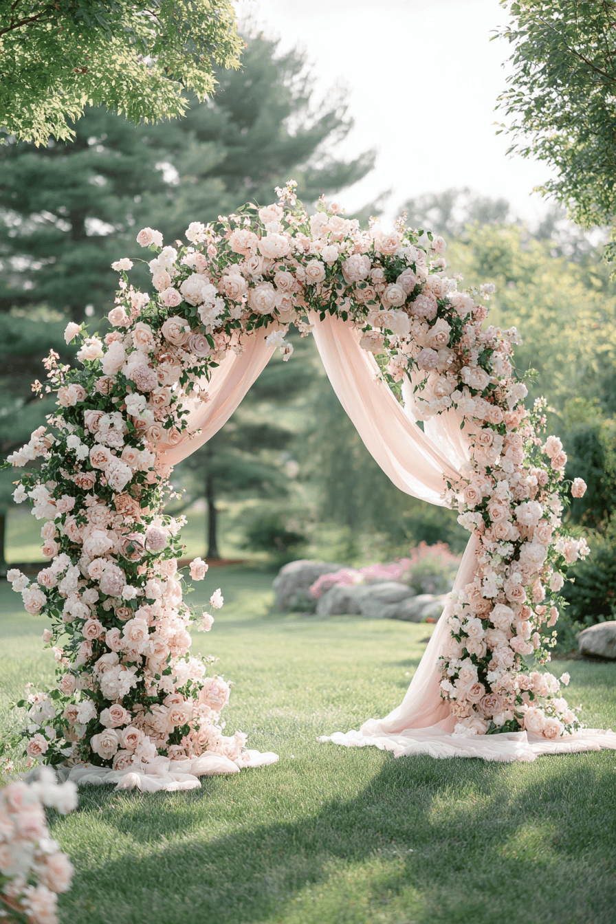 27 Romantic Circle Wedding Arch Decor Ideas