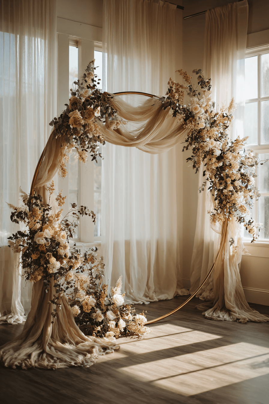 27 Romantic Circle Wedding Arch Decor Ideas
