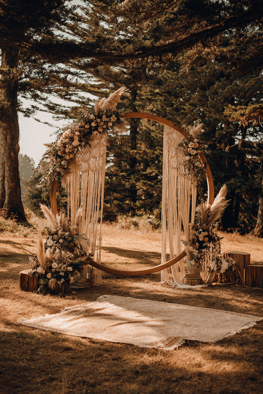 27 Romantic Circle Wedding Arch Decor Ideas