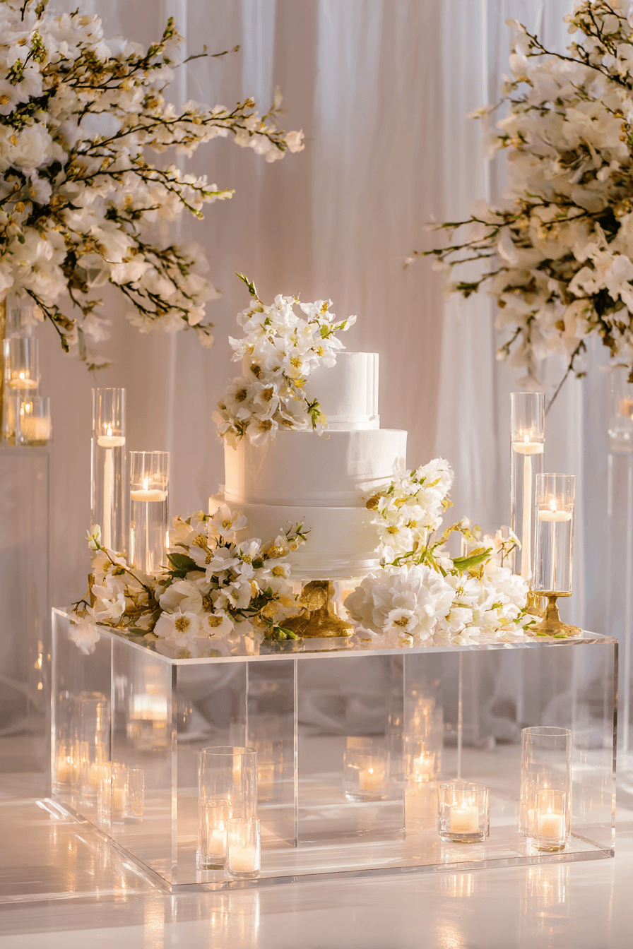 27 Stunning Wedding Cake Table Decoration Ideas for Elegant Receptions