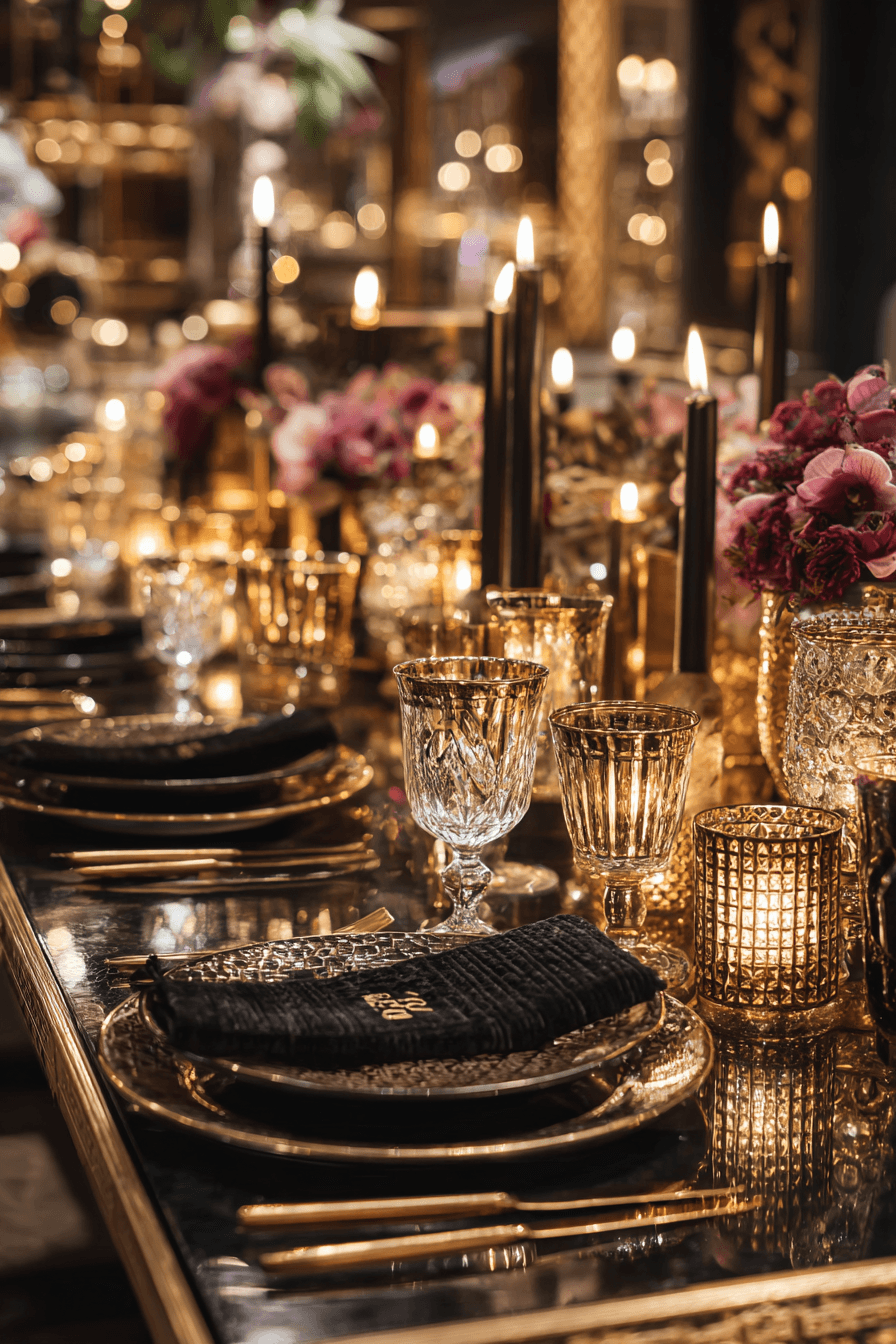 27 Black and Gold Dinner Party Ideas for a Luxurious Celebration