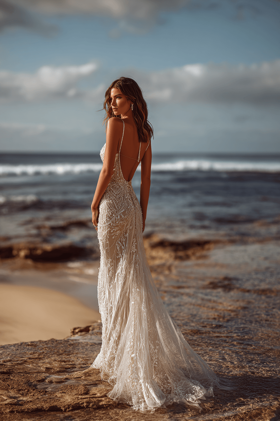 27 Flowy Beach Wedding Dress Ideas for a Romantic Coastal Wedding