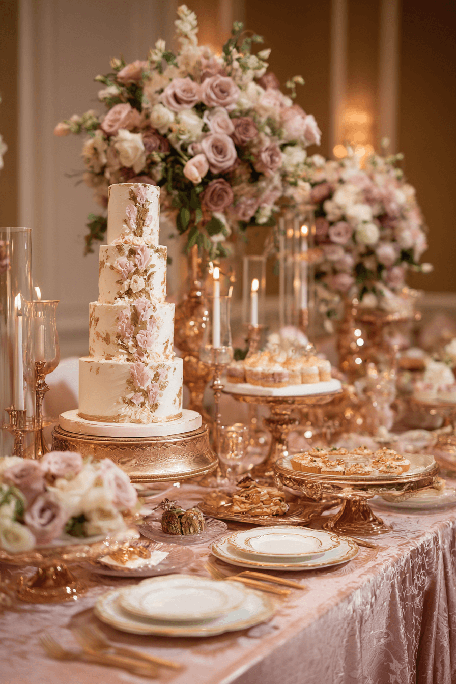 27 Stunning Wedding Cake Table Decoration Ideas for Elegant Receptions