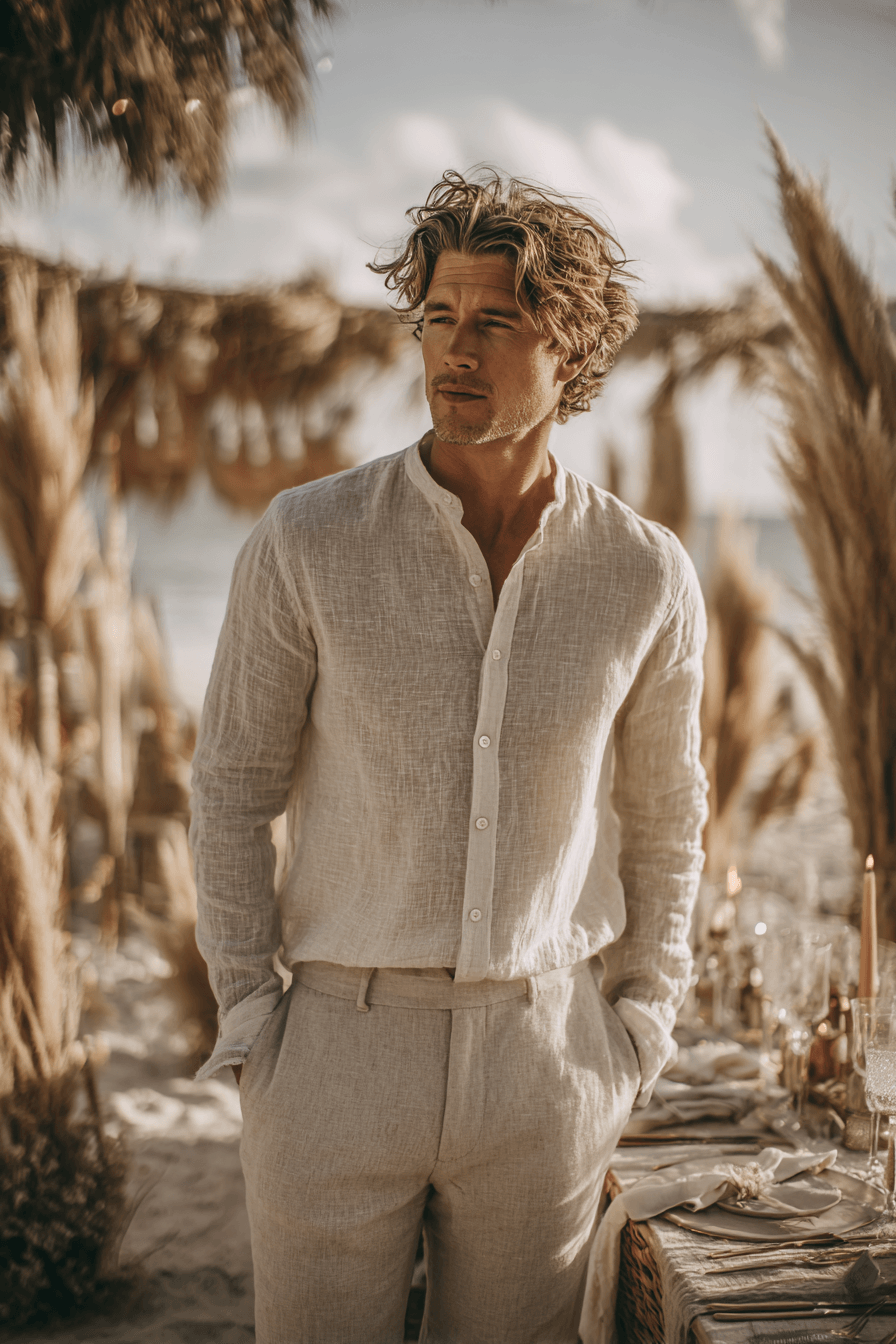 27 Beach Wedding Outfit Ideas for Men That Look Effortlessly Stylish