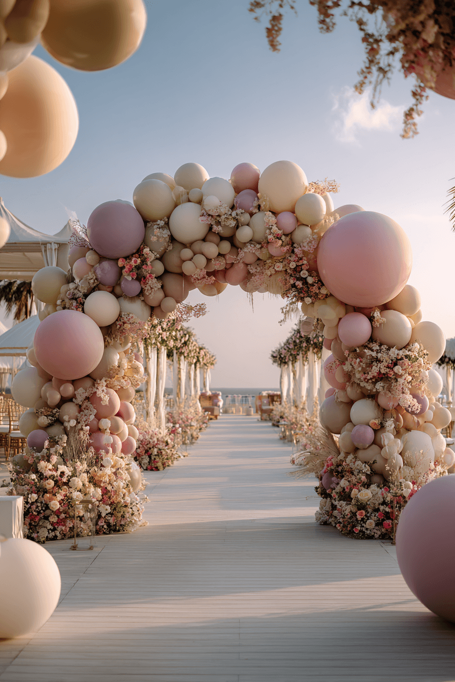 27 Dreamy Wedding Balloon Backdrop Ideas for Photos