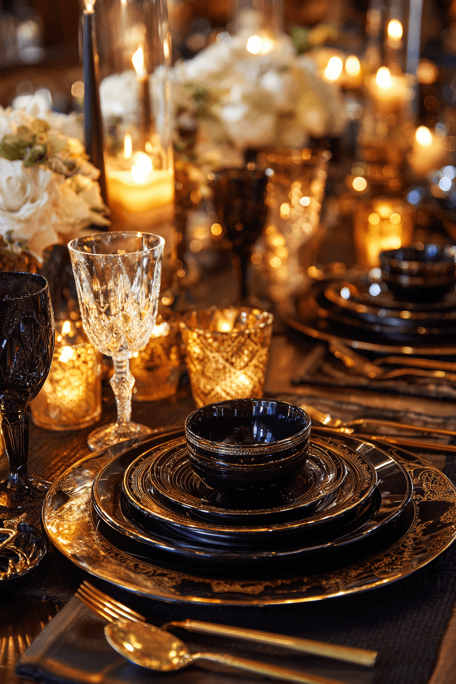 27 Black and Gold Dinner Party Ideas for a Luxurious Celebration