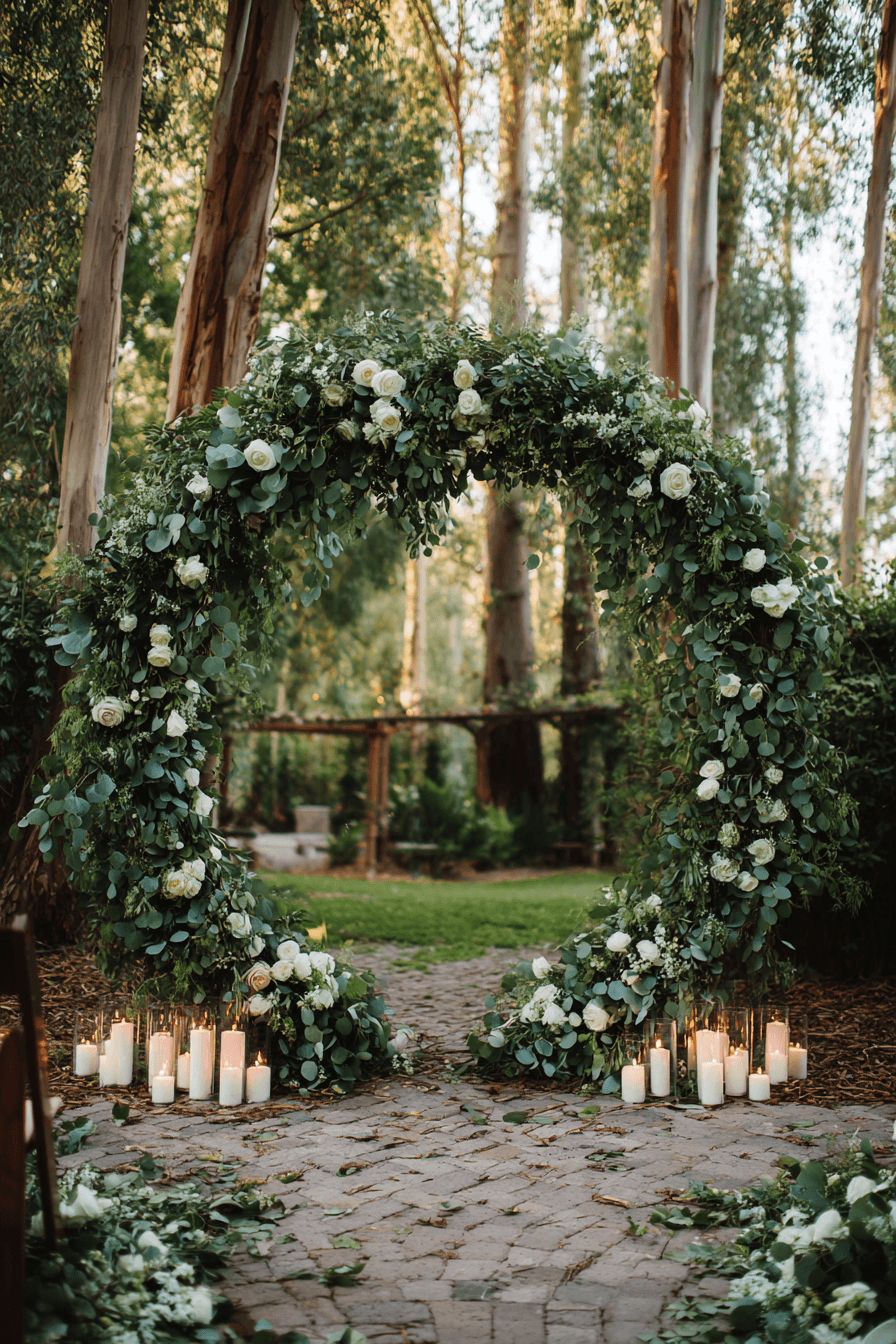 27 Romantic Circle Wedding Arch Decor Ideas