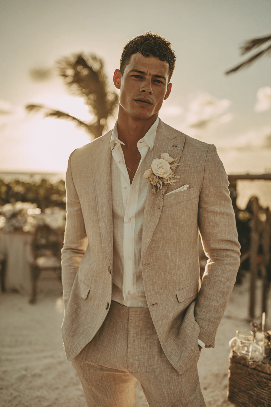 27 Beach Wedding Outfit Ideas for Men That Look Effortlessly Stylish