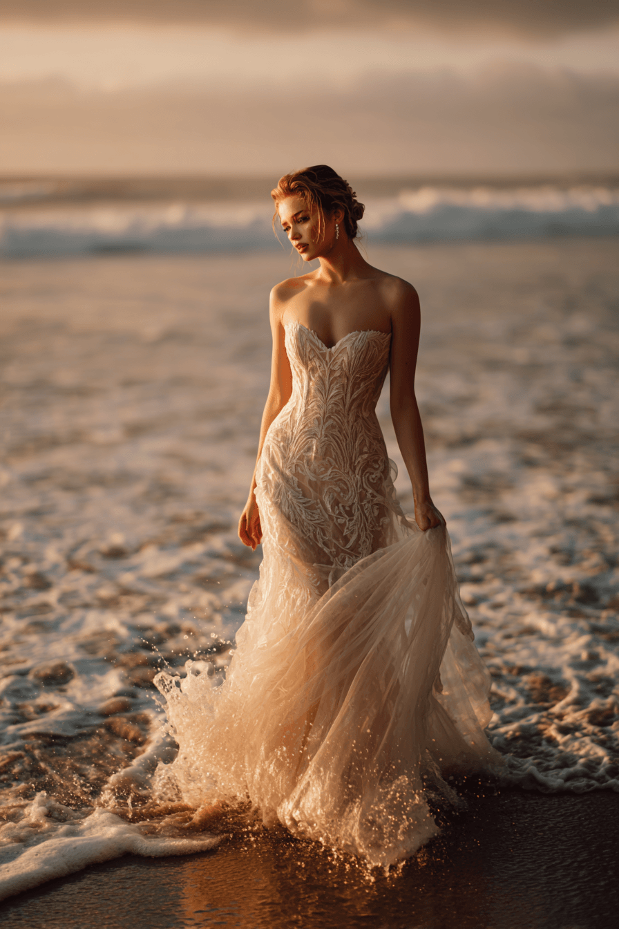 27 Flowy Beach Wedding Dress Ideas for a Romantic Coastal Wedding