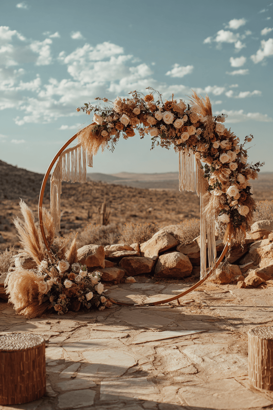 27 Romantic Circle Wedding Arch Decor Ideas