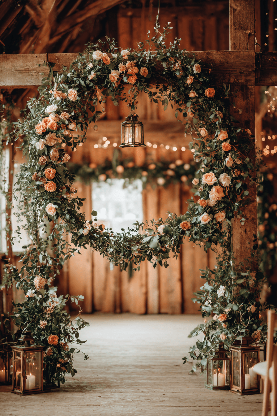 27 Romantic Circle Wedding Arch Decor Ideas
